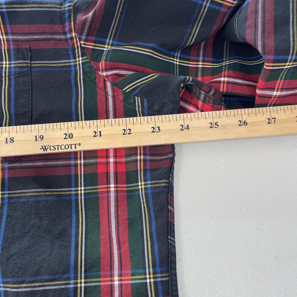 Lands End Sail Rigger Oxford Plaid Button Down Shirt Traditional Fit Mens L - Picture 8 of 9